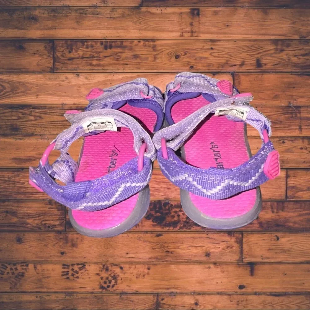 5 for $25🔥Carter's Hot‎ Pink/ Purple Sandals Girls Size 5